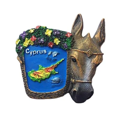 Image of 3D Cyprus Fridge Magnet Travel Sticker Souvenir,Donkey Shaped Home &amp; Kitchen Decoration Refrigerator