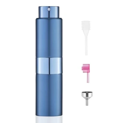 Image of Toureal 20 ml Perfume Atomiser Refillable Empty Travel for Men and Women Bottle (Blue)