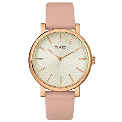 Image of Timex Womens Analogue Classic Quartz Watch with Leather Strap TW2R85200