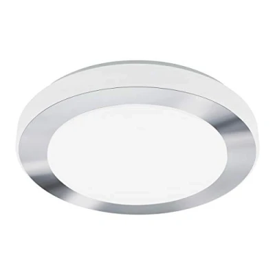 Image of Eglo Carpi 95283 LED Ceiling Light White Chrome/White IP44 Includes Bulbs: Change Module 16 W 1500 lm Warm Chrome