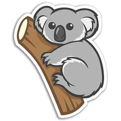 Image of 2 x 10cm Koala Bear Vinyl Stickers Australia Fun Sticker Laptop Luggage #17194 (10cm Tall)