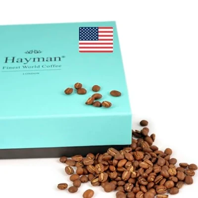Image of Hayman Coffee, 100% Kona Whole Bean Coffee Medium Roast, Fresh Beans, 200 Grams/7 Ounces (Pack of 1) Hawaiian