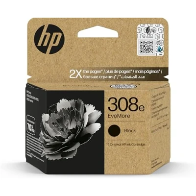 Image of HP 308e EvoMore Black Original Ink Cartridge