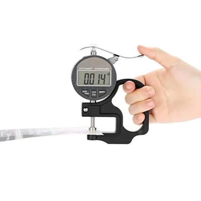 Image of Wendry Digital Thickness Gauge,LCD display,0.01mm test gauge,Measuring range is 0 12.7mm,for Display Paper Leather Cloth Gauge Measuring Tool
