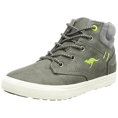 Image of KangaROOS KAVU X Sneaker, Steel Grey/Lime, 10 UK Child