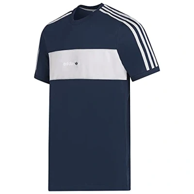 Image of adidas Originals Mens T Shirt Crew Neck Trefoil Logo Tee Blue GK9692 (Medium)