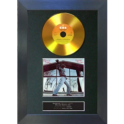 Image of #134 BILLY JOEL Glass Houses Signed Autograph Mounted Reproduction A4 Print (Black Frame)