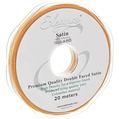 Image of ELEGANZA Double Faced Satin 6mm x 20m Gold No.35