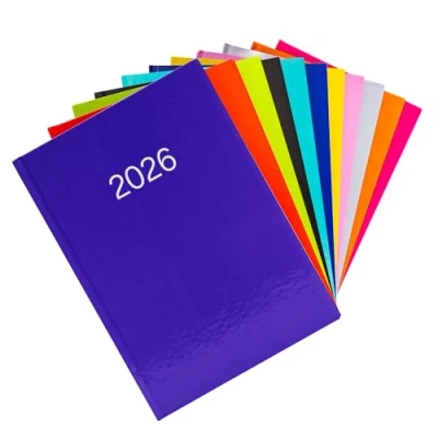 Image of evelay 2026 Diary A5 Week to View Full Year Office Organiser Planner Hardback Diaries Purple
