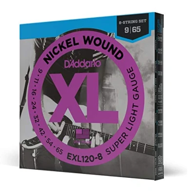 Image of D&#039;Addario Guitar Strings XL Nickel Electric EXL120 8 Perfect Intonation, Consistent Feel, Reliable Durability For String Guitars 09 65 Super Light