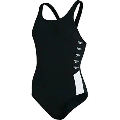 Image of Speedo Women&#039;s Boom Logo Splice Muscleback Swimsuit