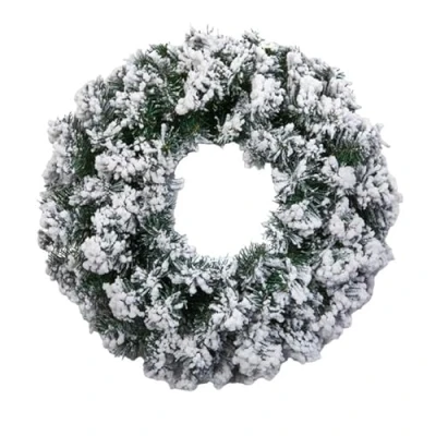 Image of Premier Flocked Woodcote Wreath 50cm FTW207015 ST