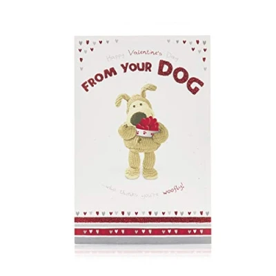Image of Boofle Valentine&#039;s Card From Your Dog Cute Day Cards