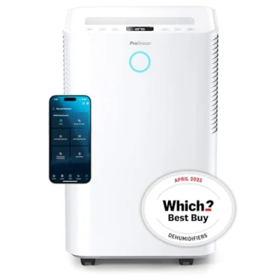 Image of Pro Breeze® 20L/Day Smart Compressor Dehumidifier with 4L Water Tank, Laundry Drying &amp; Automatic Humidity Sensor Mould Remover 24 Hour Timer and Sleep Mode for Damp, Condensation