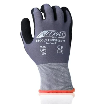 Image of Nitras 8800 3 Pairs Flexible Fit Work Gloves, Red, 7