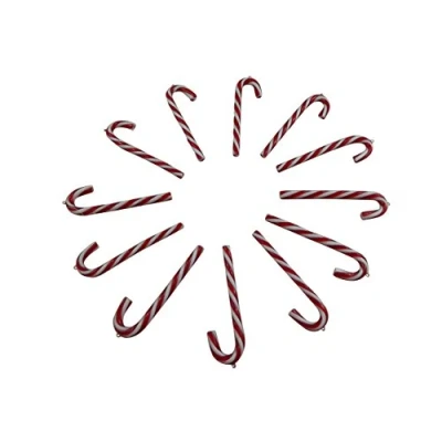 Image of Gisela Graham Christmas Box of 12 Candy Canes Tree Decorations by