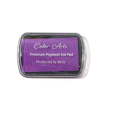 Image of Desuibao Ink Pad for Stamps, Stamp Pads Rubber Washable Craft Stamping, Permanent Fabric Fingerprint, Card Making, Scrapbook, Paper, Wood (Purple)