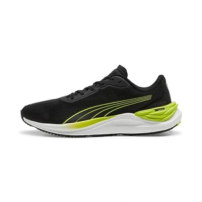 Image of Puma Electrify Nitro 3 Stabilty running shoes, Men&#039;s, Size: 6, Black lime pow Textile