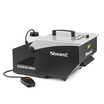 Image of beamz Ice1200 Low Fog Machine Professional Ground for Stunning Level Effects Perfect Events, Parties, and DJ Use Compact Design Output