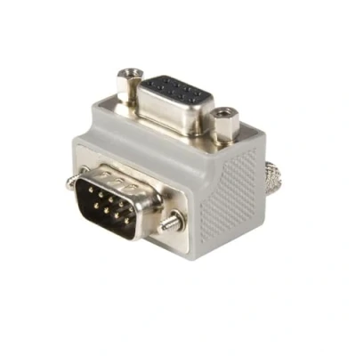 Image of StarTech.com Right Angle DB9 to Serial Cable Adapter Type 2 M/F (GC99MFRA2),Grey