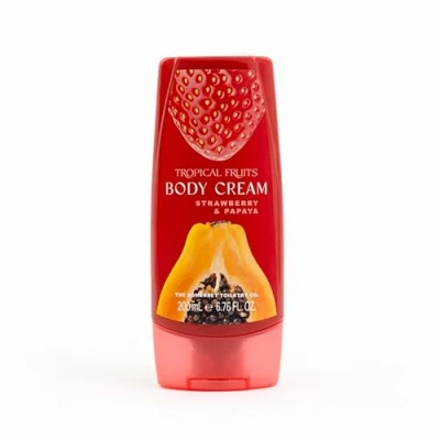 Image of Tropical Fruits Strawberry and Papaya Body Cream 200ml