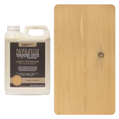 Image of Interior Wood Dye Pastel Colours Colour: Light Sycamore Size: 2.5ltr