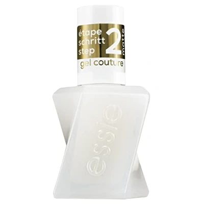 Image of essie Gel Nail Polish Matte Top Coat Couture Clear Longlasting, Chip Resistant, Fade No UV Lamp Required 13.5ml