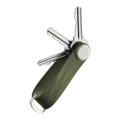 Image of Orbitkey Active Key Organizer Weather Resistant, Stainless Steel Locking Mechanism, Slim &amp; Quiet Profile, Hunter Green, One size