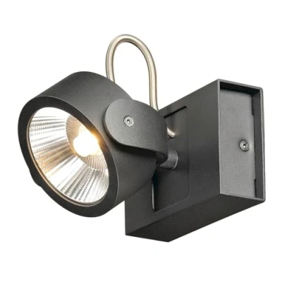 Image of SLV KALU Interior, LED spot, Wall Surface Mounted Light, Ceiling Spotlight / 3000K 17W 1000lm Black dimmable 60 Degrees, Aluminium, 17 W