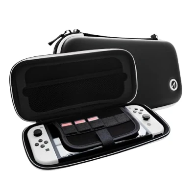 Image of Stealth Hard Shell Premium Travel Case for Nintendo Switch, Switch Lite &amp; OLED Black and White