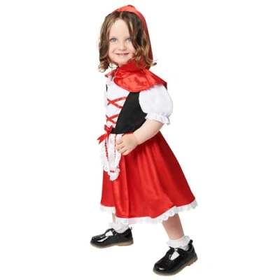 Image of Amscan 9916772 Girls Officially Branded World Book Day Little Red Riding Hood Babies Fancy Dress Costume Age: 6 12m