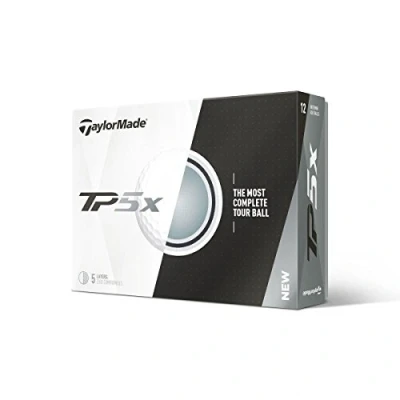 Image of TaylorMade TP5X Dozen Golf Balls, White, One Size