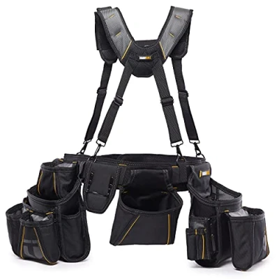 Image of ToughBuilt Pro Framer Suspension Rig with Pockets Heavy Duty, Deluxe Premium Quality, Durable Adjustable Size (TB 301 6)