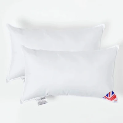 Image of HOMESCAPES 2 Pack Luxury Super Microfibre Cushion Inserts 30cm x 50cm (12 20) Perfect Bounce Back and Soft Cover Generously Filled Inner Pads Hypoallergenic Filler Handmade Machine Washable