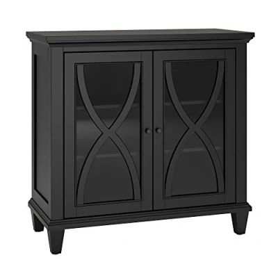 Image of Ameriwood Home Accent Cabinet, Black, (H) 87 x (W) 80 (D) 38 cm