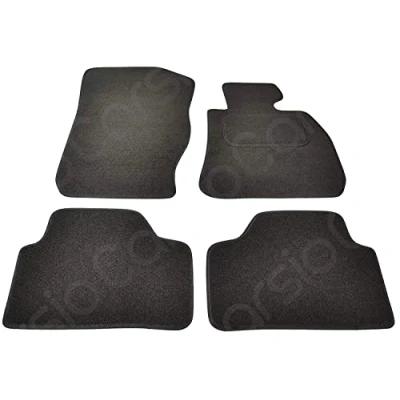 Image of Carsio Carpet Car Mats For BMW X1 2010 2015 (E84) 4 Piece Set Tailored Fit Floor Mat Complete Accessory Black Custom Fitted All Weather, Anti Slip Backing &amp; Trim