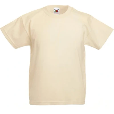 Image of Fruit of the Loom Childrens T Shirt in Natural Size 3 4 (SS6B)