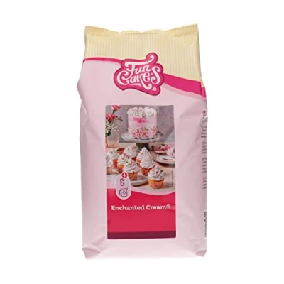 Image of FunCakes Mix for Enchanted Cream Easy to Use, Very Light and Fluffy Snow White Cream, Perfect Filling Covering Cakes or as a Topping on Cupcakes, Halal, 4 kg