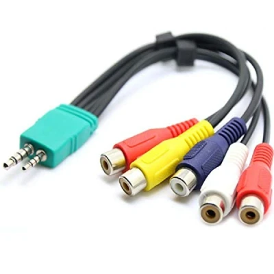 Image of 3.5mm + 2.5mm 5RCA Audio Video AV Component Adapter Cable Replacement For Samsung LED LCD TV