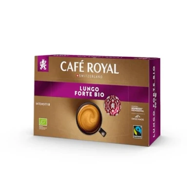 Image of Café Royal Lungo Forte 50 Coffee Pods for professional Nespresso Machine 5/10 Intensity Fairtrade