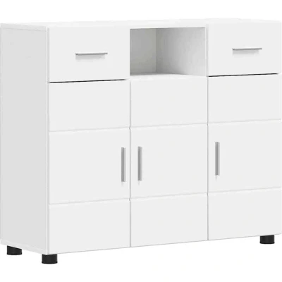 Image of vidaXL Sideboard with Drawer White 88.5 x 30.5 73 cm Engineered wood