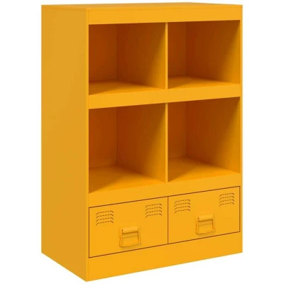 Image of vidaXL Highboard Mustard Yellow 67x39x95 cm Steel