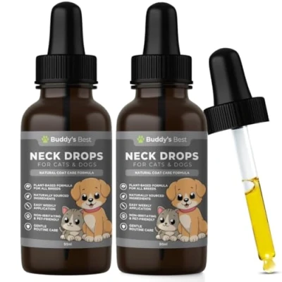 Image of Twin Pack Spot On Dewormer for Cats &amp; Dogs: Dual Action Cat Worming Treatment, Treatment Cats, Effective Wormer, Natural Parasite Defence, Safe Easy Application 50ml