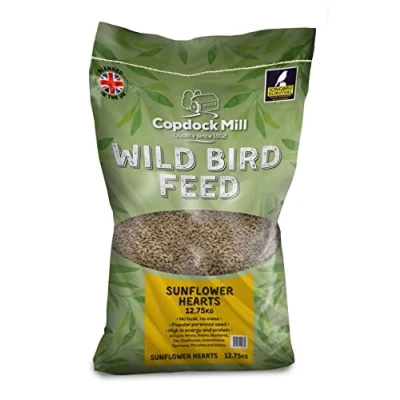 Image of Copdock Mill Sunflower Hearts Bird Food 12.5kg No Mess for Wild Birds Seed Suitable Seeds Feeders &amp; Tables