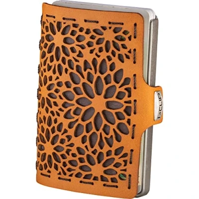 Image of I Clip Original Wallet with Coinpouch Leather Cardholder Moneyclip Slim Sandflower