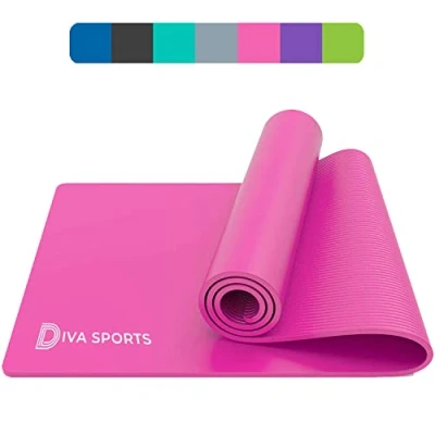 Image of Yoga Mat Extra Thick 15mm Non Slip Pilates Workout Exercise Soft Carry Strap (Pink)