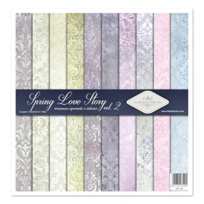 Image of ITD Collection Scrapbooking Package 12 x inches, Paper, Decorative decoupage, Card Making, Paper Size 310 320 mm (Spring Love Story vol. 2, SLS060)