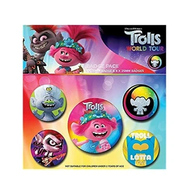 Image of Terminal 9 Trolls World Tour (Powered By Rainbow) Badge Pack