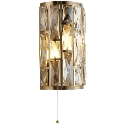 Image of Bijou 2 Light Wall Antique Brass, Champagne Glass
