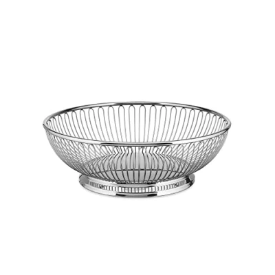 Image of Alessi Round Wire Basket, 24 cm, (826/24), Silver